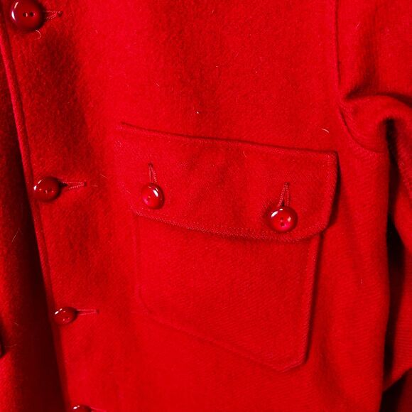 VTG Boy Scouts Of America Red Official Wool Amaquonsippi Shirt Jacket Chest Sz M - Picture 10 of 16